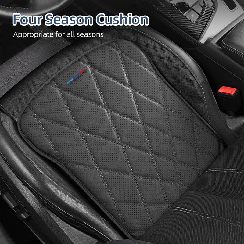 LMHKH1 2026 Car Sticker Leather Car Seat Cover Car Front Seat Cushion Anti Slip Auto Chair Protector Cover For BMW E46 E90 E60 F30 F10
