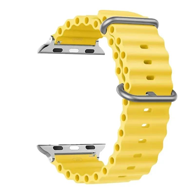 Ремешок для Apple watch ultra 3 ремешок 49 мм 44 мм 45 мм 46 мм 41 мм 40 мм 38 мм 1:1 Оригинальный ремешок Ocean для iWatch series 11 10 9 8 7 se