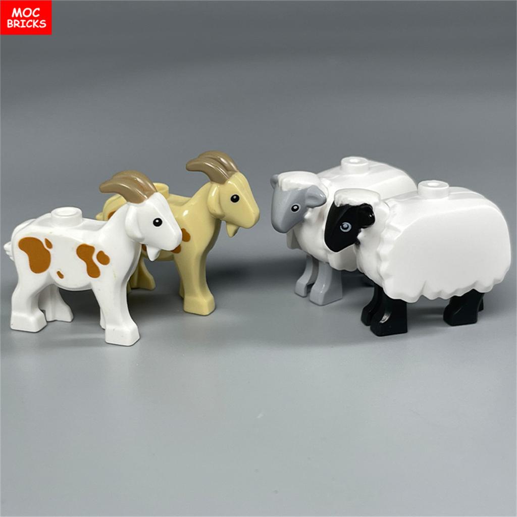 Кирпичики MOC Джунгли Подлесок Лесное животное Обезьяна Коза Жираф Птица Ночная сова Аксессуары Строительные блоки Игрушки-друзья Подарки