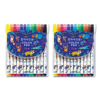 Ручка Artmore New 12-цветная, 2 шт., корейские игрушки
