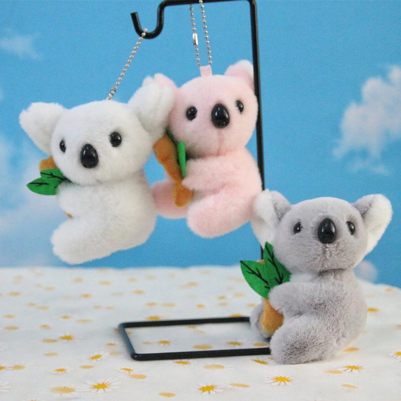1Pcs Creative Plush Toy Koala Keychain Cute Cartoon Plush Koala Fun Keychain Girl Women'S Backpack Decoration