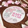 My Melody Magnetic Sticker Standard Design IN BABY Round 15cm [BABY CAR]