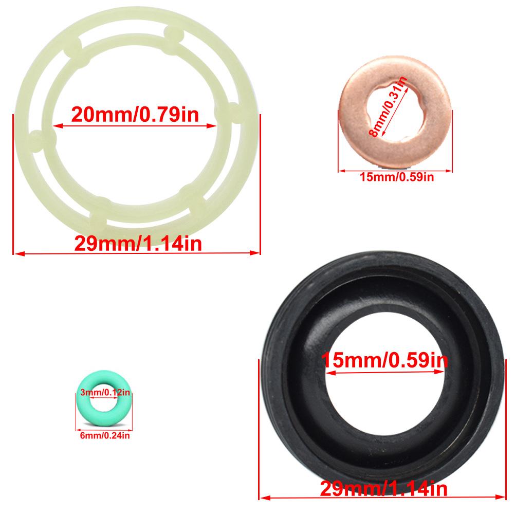 1314368 1233683 1432205 1373550 Car Fuel INJECTOR SEAL O RING WASHER KIT FOR FORD FIESTA CITROEN PEUGEOT 1.6 HDI TDCI ENGINE