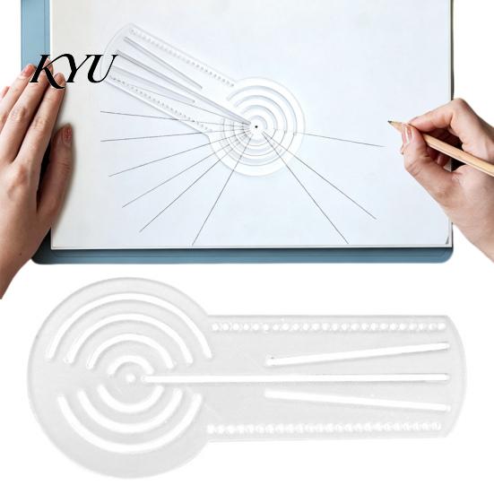 Portable Painting Accessory Mandalas Ruler Tool with Holes, Dot Art Circle Maker, Compass DIY Meditation Drawing Kit Protractor Straight Dotting