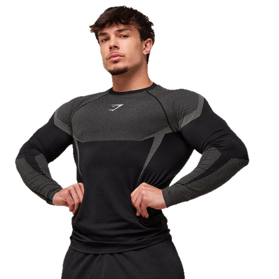 GYMSHARK Дышащий топ с длинным рукавом для бега
