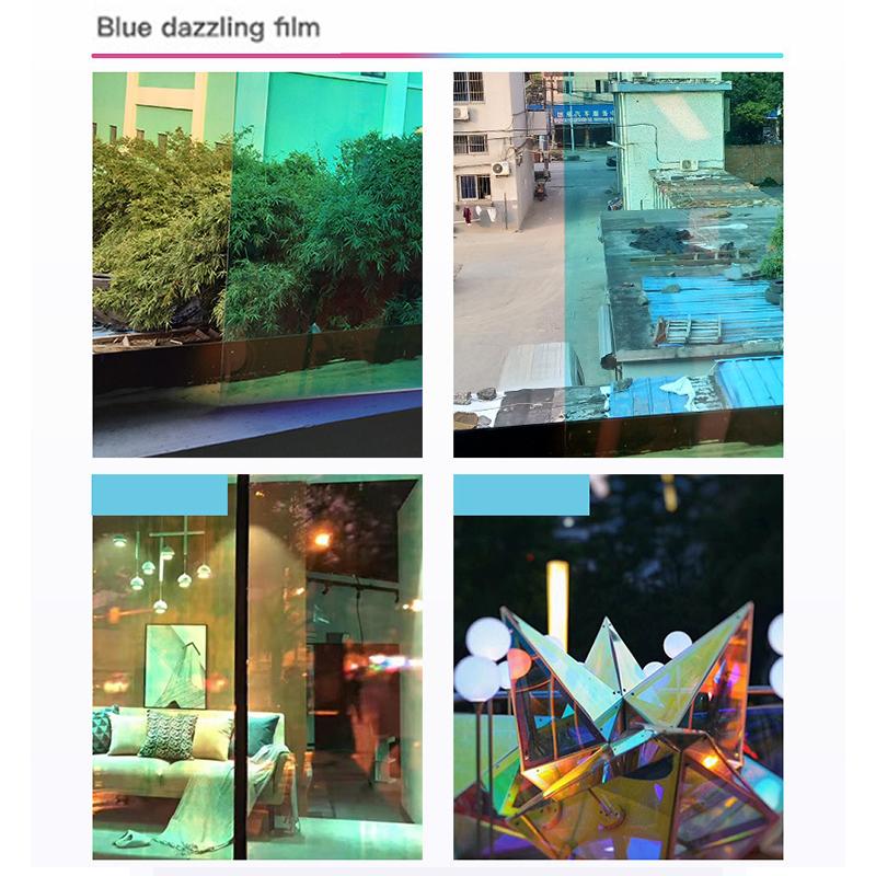 Dichroic Iridescent Window Film Rainbow Self Adhesive Glass Sticker Vinyl Decorative Glass Sticker DIY Home Decoration New