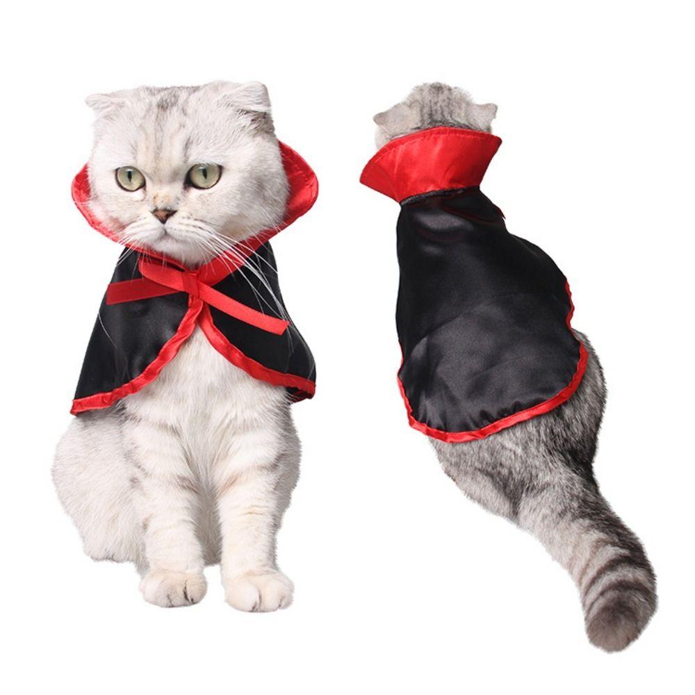 Cloth Halloween Pet Cloak Black/Red Dog Witch Costume Pet Witch Cloak  Add Halloween Atmosphere