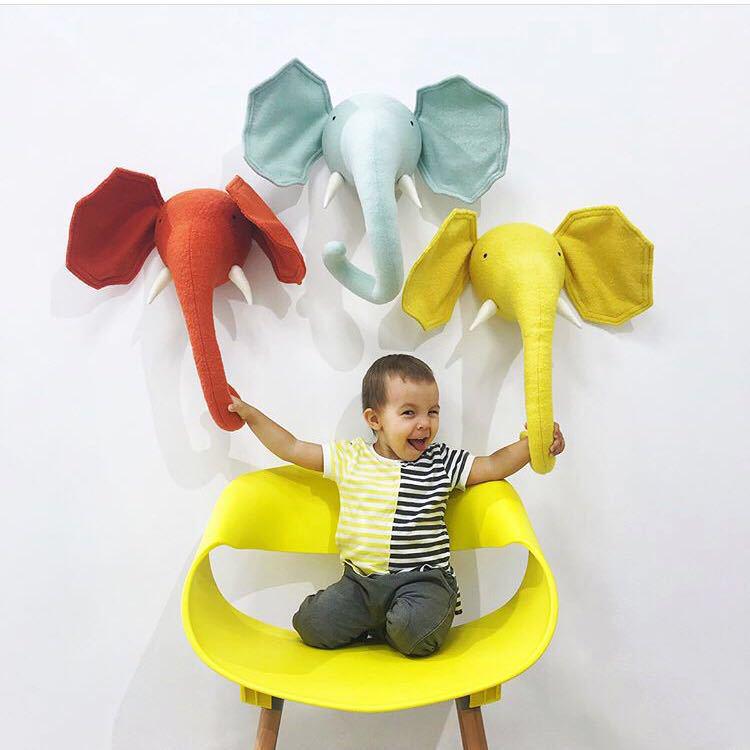 Декор для стен в виде головы животного в скандинавском стиле для детских комнат и детских садов