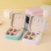 Portable Jewelry Storage Box Travel Organizer Jewelry Case Leather Storage Earrings Necklace Ring Jewelry Organizer Display