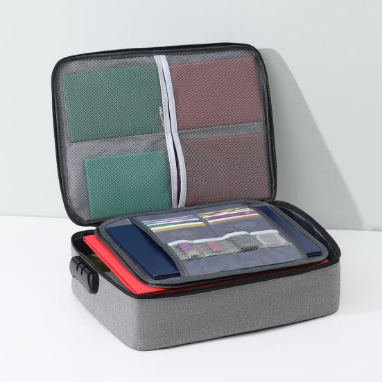 Сумка для защиты дорожных документов Огнеупорная Водонепроницаемая Сумка для хранения файлов с многослойным дизайном