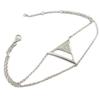 [P6883] - Серебряный браслет "Сисси", родиевое серебро белое (треугольник)