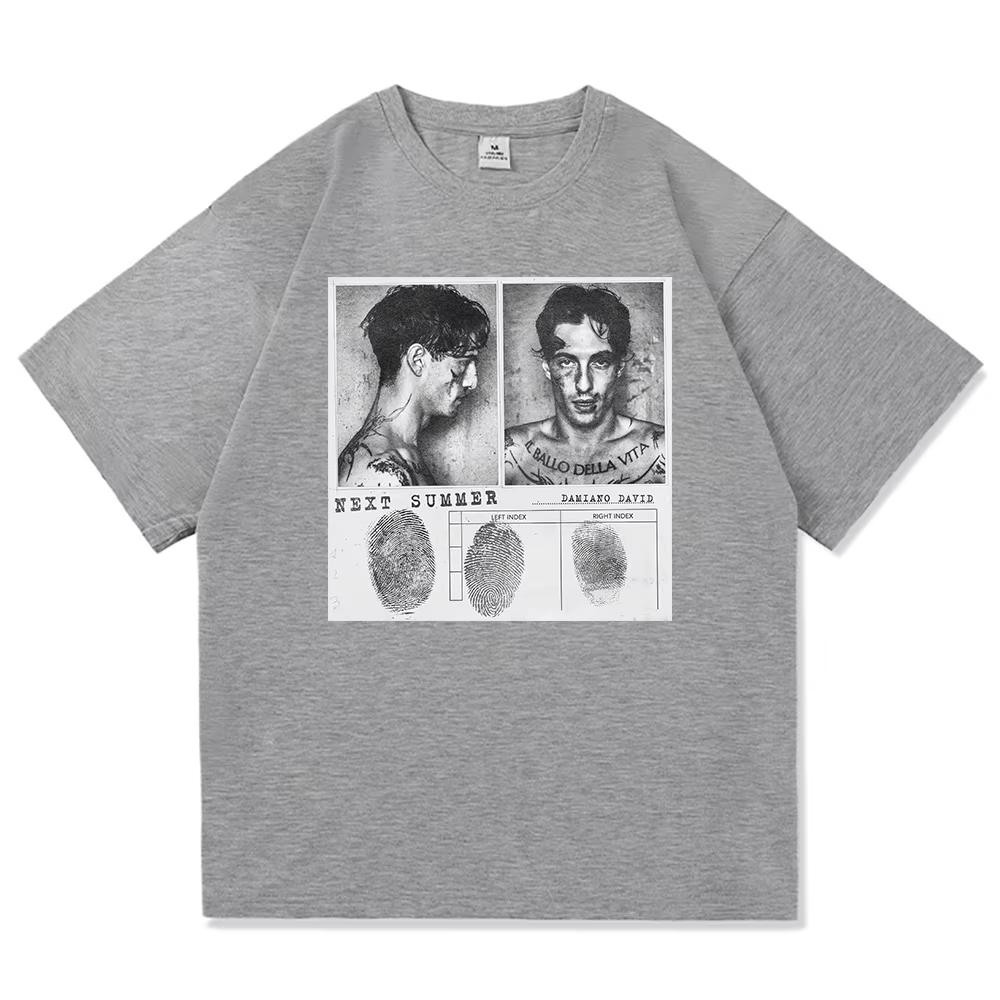 Damiano David Il Ballo Della Vita Tattootshirt Funny Little Fears UnisexUnisex Clothing Next Summer Clothes Cotton Tshirts Gifts