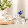 Miniature Decor Rabbit Glass Figurines Crystal Glass Rabbit Statue Ornaments Garden