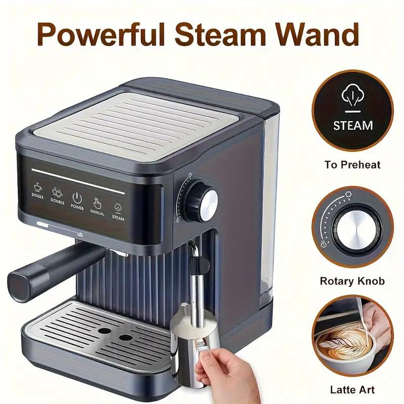 Electric Italian Coffee Machines Professional Espresso Coffee Maker Semi Automatic Milk Frother Cappuccino Latte Espresso Maker