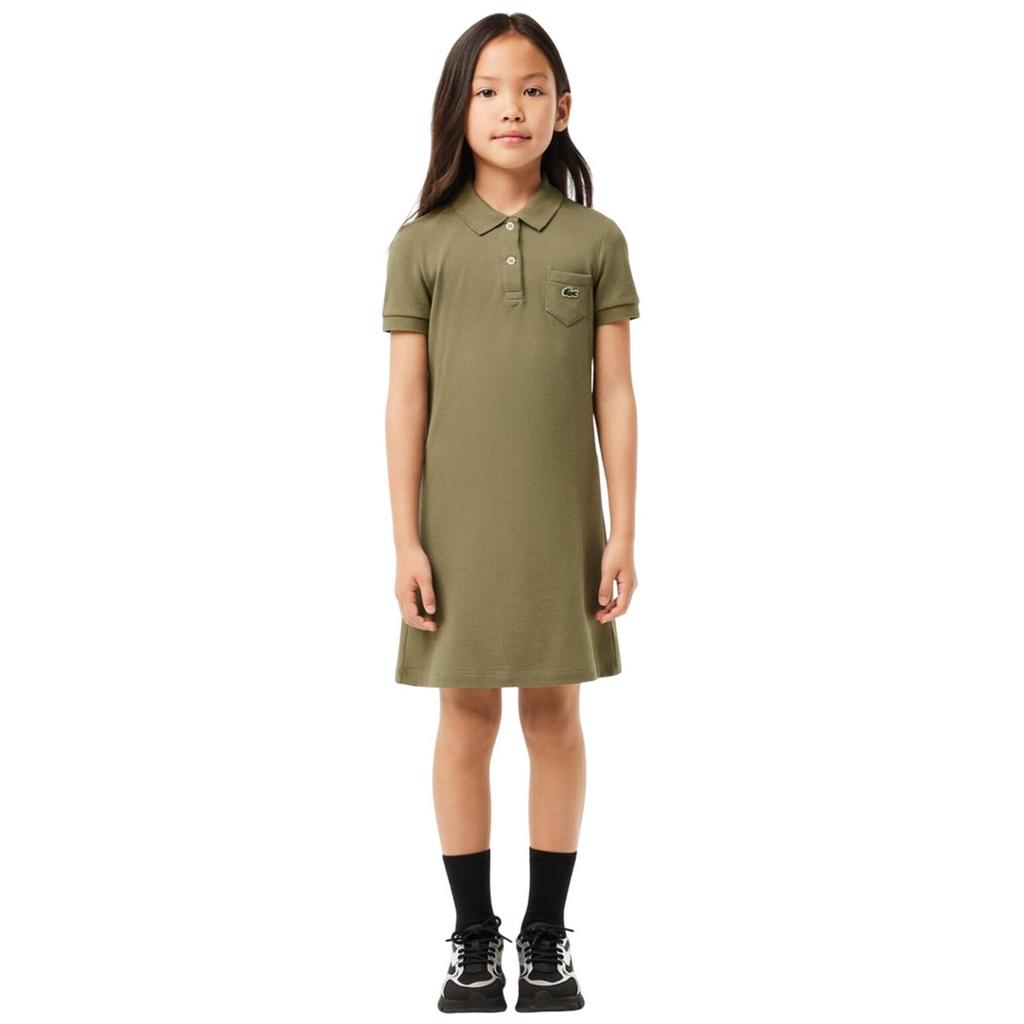 Lacoste Платье-поло пике для девочек