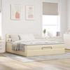 Maison Exclusive - Cadre de lit ottoman avec matelas crème 180x200 cm tissu