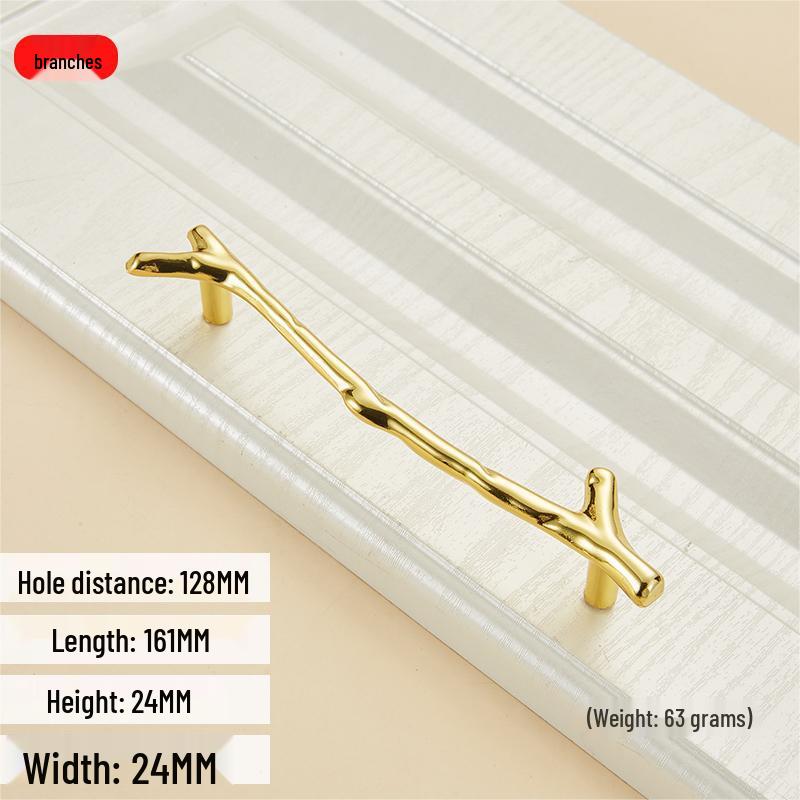 European Retro Black Branch Handle for Modern Kitchen or Wardrobe