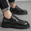 Autumn New Men's Business Casual Leather Shoes, Anti‑Slip Wear‑Resistant Thick‑Sole Wide‑Toe Fashion Business Casual Derby Shoes