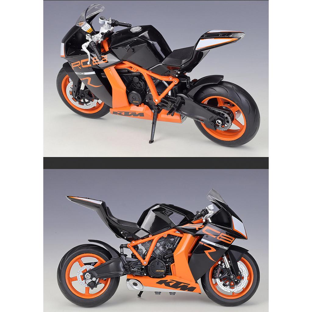 1/10 Scale Welly KTM 1190 RC8 R Alloy Motorcycle Model Diecasts Metal Toy Vehicles Motorcycle Model High Simulation Collection Childrens Gifts