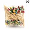 Одноразовые бамбуковые шпажки для еды Шведский стол Кекс Вилка для фруктов Торт для вечеринки Десерт Салат Овощные палочки Зубочистка Шпажка