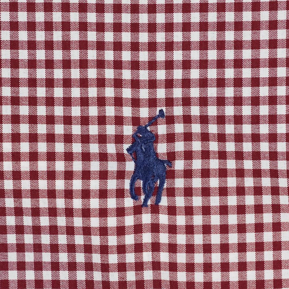 Polo Ralph Lauren SS25 Рубашка с коротким рукавом в мелкую клетку с вышивкой логотипа Small Pony Мужские рубашки 710764395-001