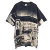 Murina 90s Made In USA Old Photo Print Short Sleeve T-shirt L Dark Blue Men's Used