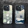 Красочный чехол для телефона с морскими обитателями для IPhone 16 17 15 14 12 13 Pro Max, белый цвет, ударопрочный чехол
