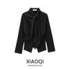 Fashion Style 2024 Fall and Winter New Women's Clothing Elegant Bowknot Decoration Poplin Long Sleeves Lapel Shirt 9024431