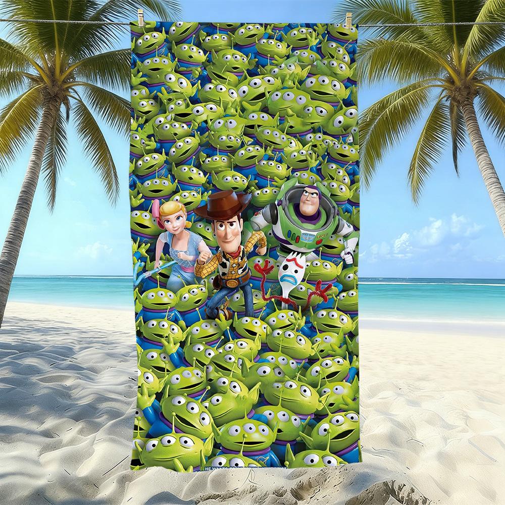 New Bath Light Beach Towel Children'S Adult Toy Story Bath Towel Water-Absorbing Quick-Drying Towel