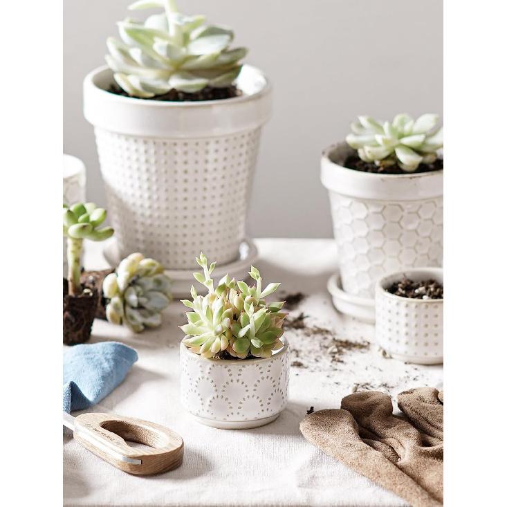 LE TAUCI Tealight Candle Holder, Embossed Ceramic Votive Candle Holders Bulk for Thanksgiving,Christmas, Wedding Table Centerpiece Decor, Set of 12,