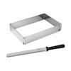 Smart Pastry Adjustable Rectangular Cake Frame and 30 Cm Pastry Knife Ref.