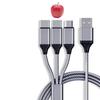 Нейлоновый плетеный кабель 3-в-1 для быстрой зарядки - 2A Мобильная флэш-зарядка Подарочный кабель