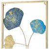 Металлический лист Настенный декор | Дизайн листа, вдохновленный природой | Простая установка (Набор из 2 штук | Золотой)