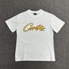 Хлопковая футболка Corteiz Streetwear Мужская Свободный крой Круглый вырез Короткий рукав Хип-хоп Графическая футболка