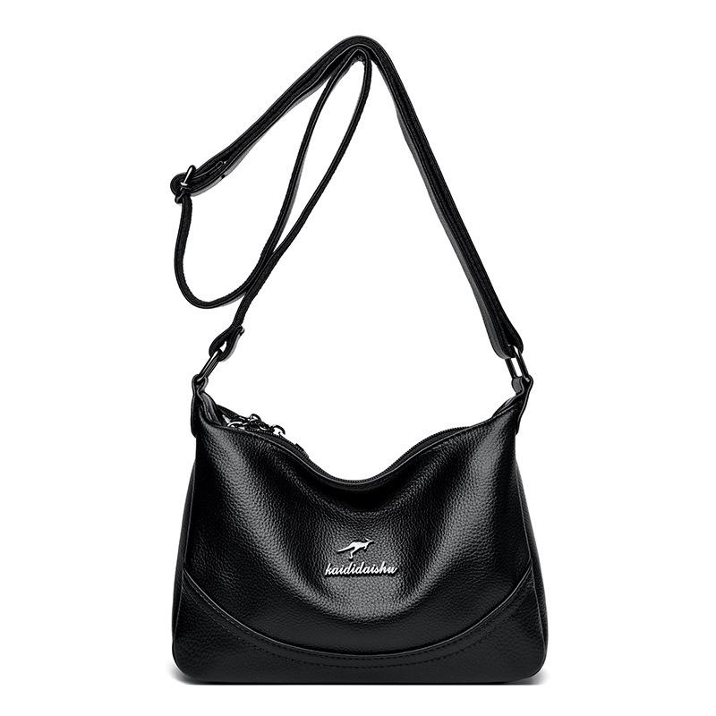 Женская сумка новая городская простая сумка-мессенджер мягкая кожа простая на плечо средняя и старая сумочка