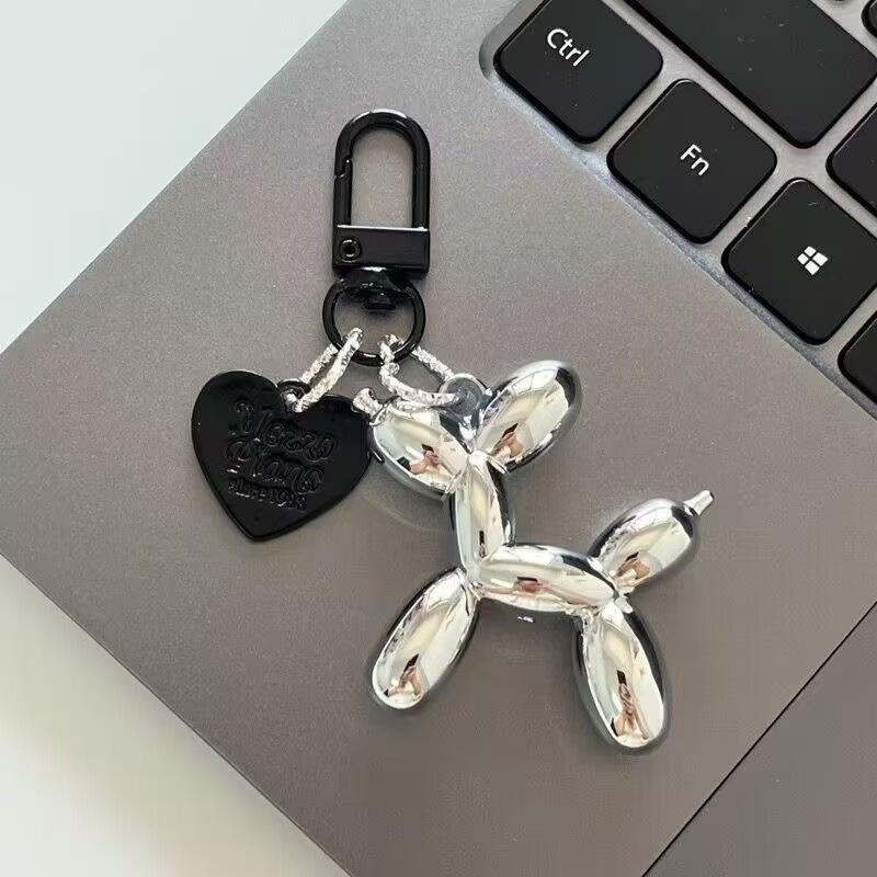 Fashion Keychain Punk Y2K Balloon Dog Keychains for Women Bag Pendant Jewelry Trinket Girl's Car Key Ring Key Chain Accessories