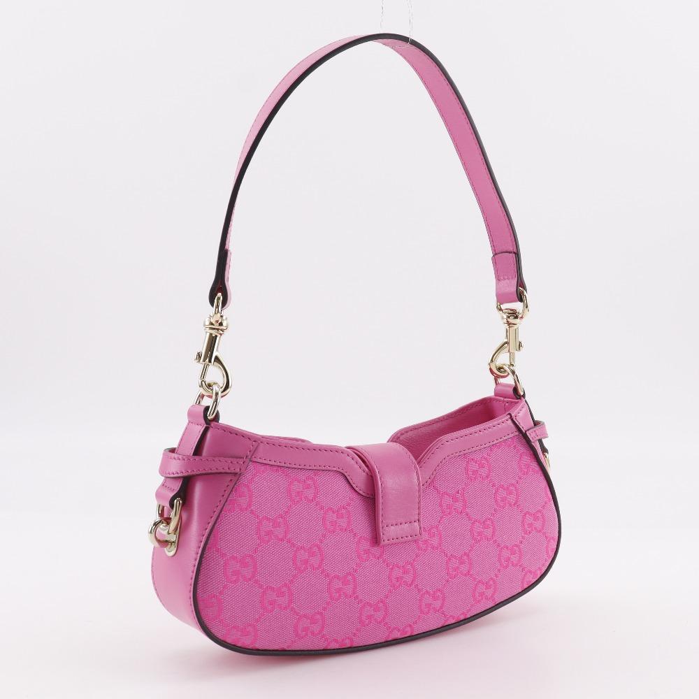 Gucci Moonside Mini Наплечная сумка через плечо 786035 розовая канва GG Женская Б/У
