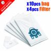 10Pcs/Lot For Miele Type GN Deluxe Synthetic Vacuum & 4 Filters S2 S5 S8 C1 C3 Hepa Vacuum Cleaner DUST BAGS With FILTERS