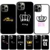 Чехол для телефона Король Королева Принц Принцесса Для iPhone 17 Air 15 16 14 13 12 Pro Max 11 Pro Max Plus Coque Shell