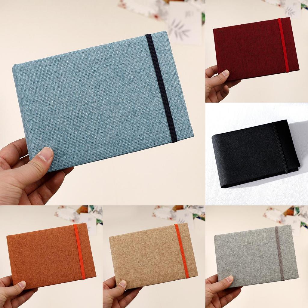 Book Flip Mini Album Portable Linen Cover Photo Album For Travel Memory Storage