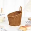 With Handle Hand-woven Hanging Baskets Imitation Rattan Wall Hanging Basket