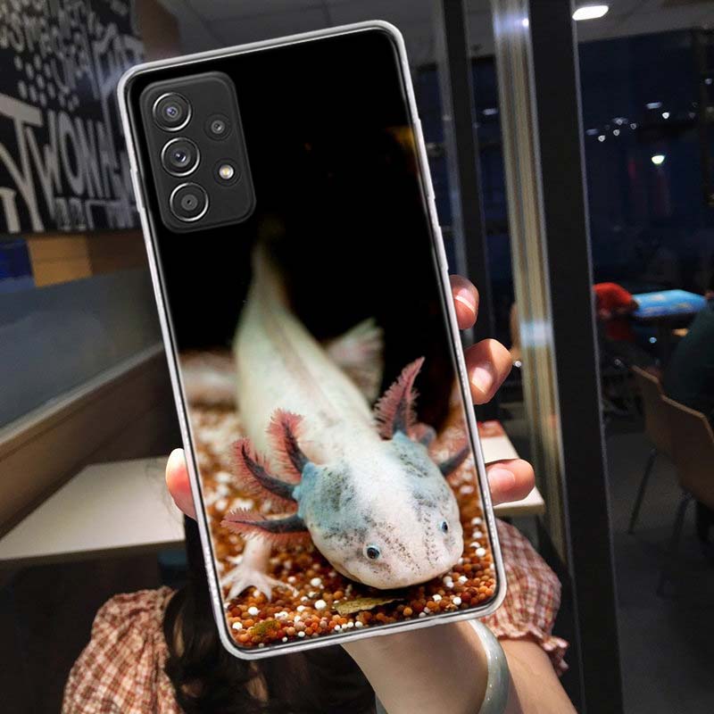 Чехол для телефона "Улыбающаяся саламандра" для Samsung A15 A25 A35 A55 Galaxy A12 A22 A32 A52S A72 A05S A02S A42 J6 J4 A6 A7 A8 A90 A80 J8 A9