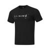 Li Ning Fitness Series Letter Print Casual Short Sleeve T-Shirt Men Tops Black ATST105-1
