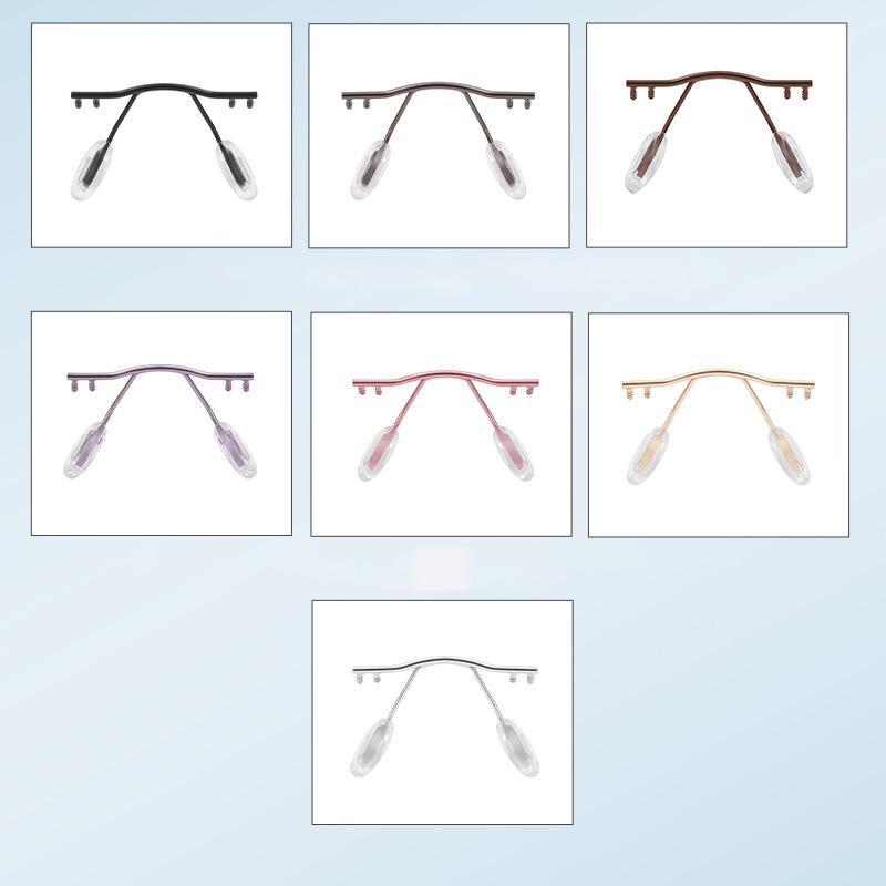 1 шт., носовой упор для очков, оправа для очков, металлическая оправа без оправы, держатель для переносицы, ремонт, замена, аксессуары для очков