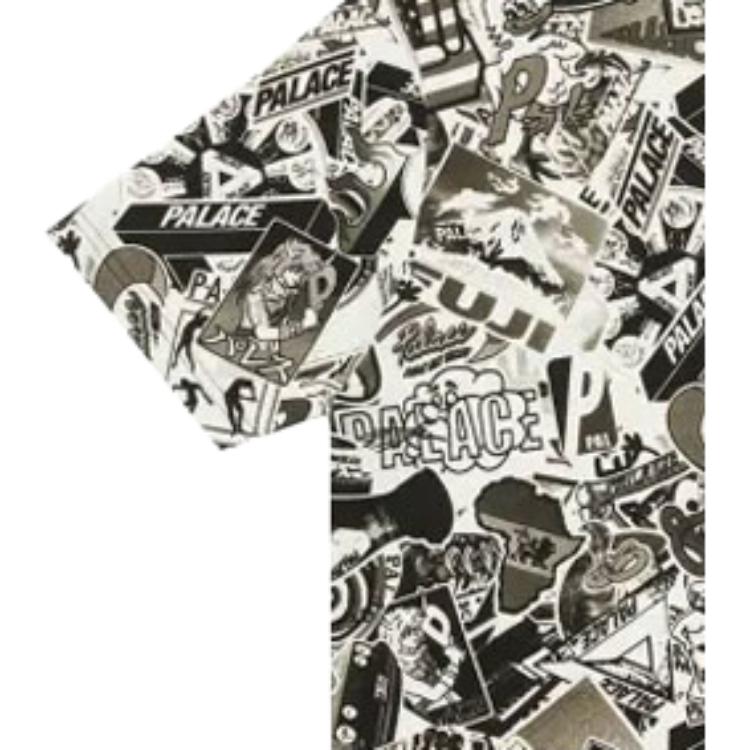 Palace FW21 Набор наклеек Футболка унисекс Футболка Черный Белый Серый PAL-FW21-489