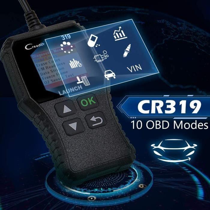 385>LAUNCH CR319 Scanner Auto Diagnostic OBD2 - EOBD-Can pour Lire et Effacer Les Codes d’Erreur du Moteur, Testeu