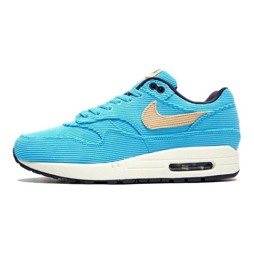 Nike Кроссовки Air Max 1 из вельвета, Балтийский синий, Повседневная обувь FB8915-400