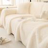Sofa Cover Cloth Winter Plush Sofa Cushion Simple Modern Solid Color All-Inclusive Universal Leather Sofa Cover Thick Blanket