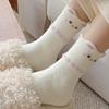 Cute Socks Medium Tube Socks Thickened And Plush Warm Cartoon Cute Three-Dimensional Kitten Plush Socks Sleeping Socks
