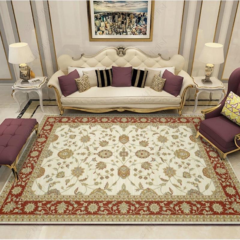 Комплект из 3D-ковров и подушек для дивана в ретро-европейском стиле для гостиных и отелей